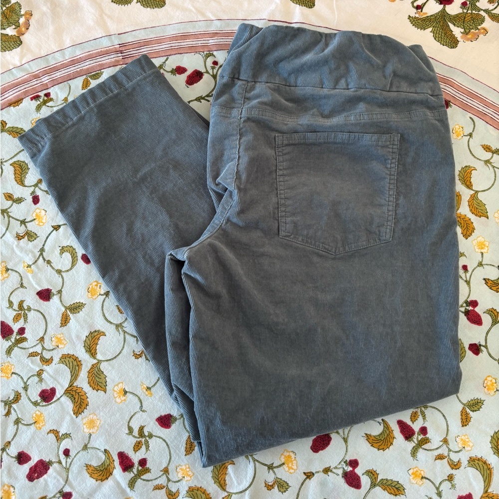 Coldwater Creek Blue Gray Corduroy Pants